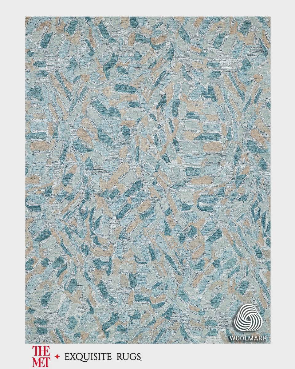 Botanica Hand-Tufted Turquoise Rug, 5' x 8'